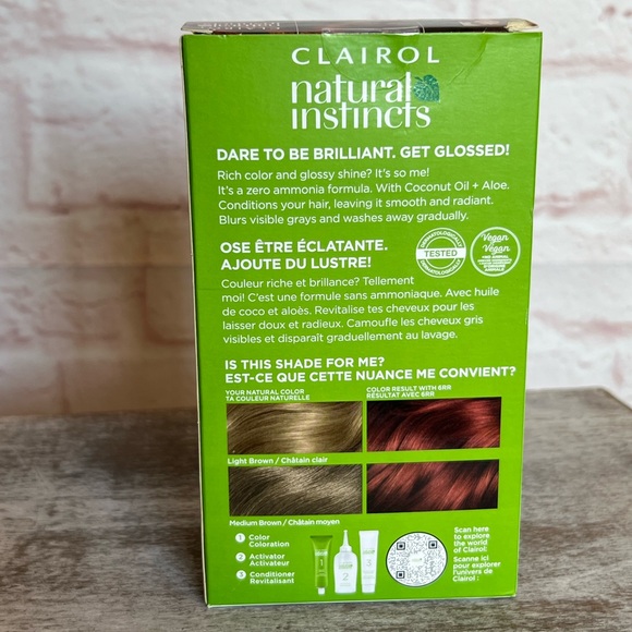 Clairol Natural Instincts Demi-Permanent Hair Dye - 6RR Light Red - Picture 7 of 10